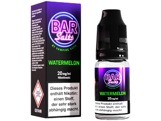 Vampire Vape - Bar Salts Watermelon - 10ml Fertigliquid (Nikotinsalz) - 1er Packung 20 mg/ml - Vapes4you