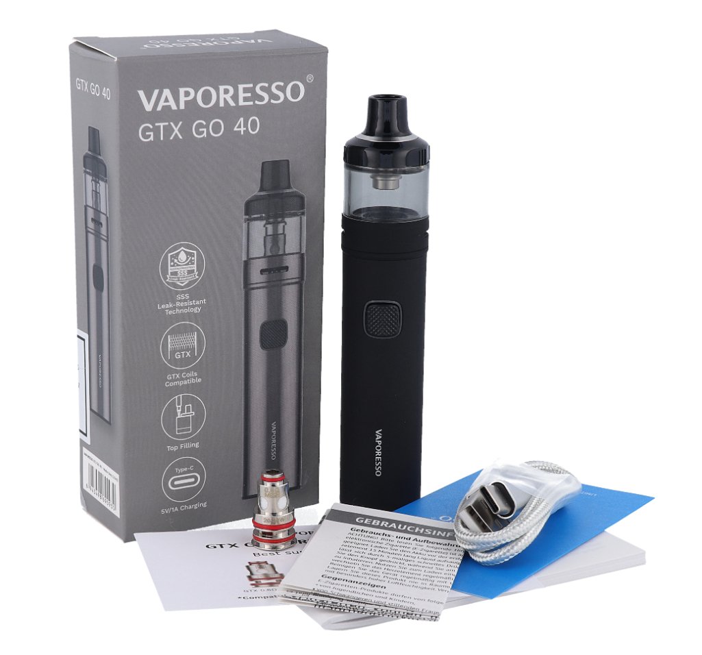 Vaporesso - GTX GO 40 - E-Zigaretten Set - schwarz 1er Packung - Vapes4you
