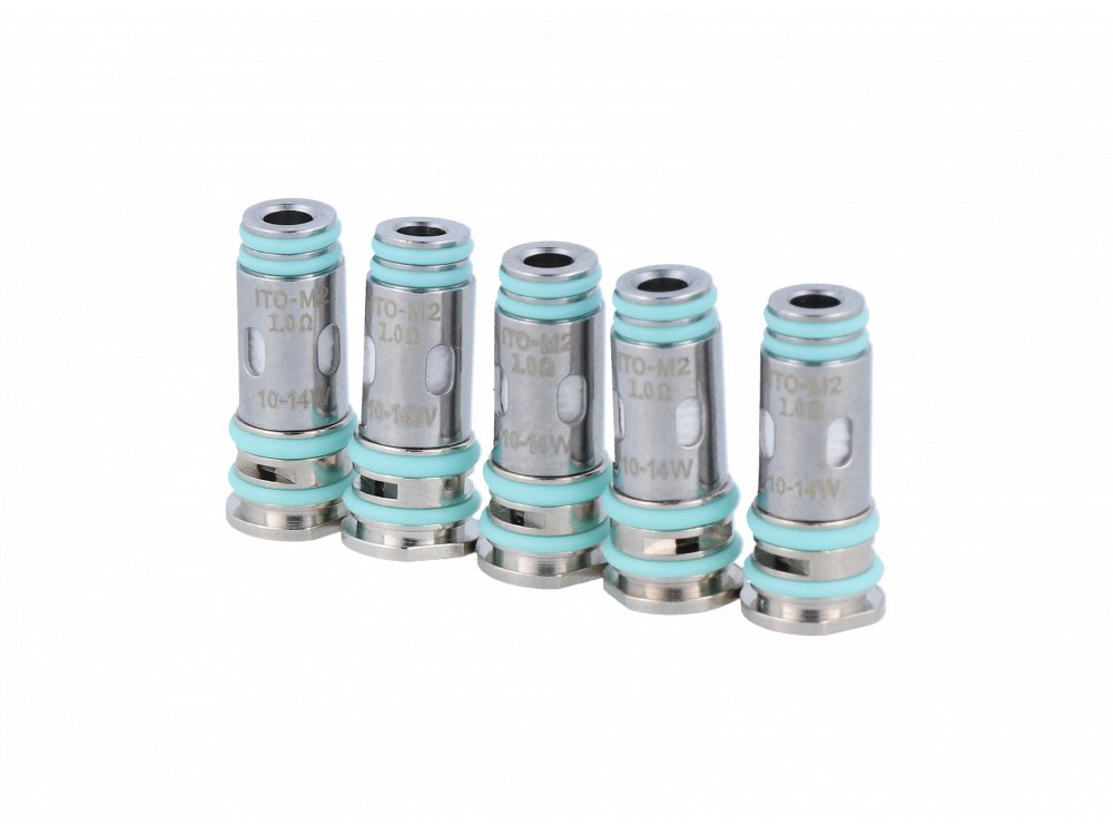 VooPoo - ITO - Heads 1,2 Ohm / 1,0 Ohm / 0,7 Ohm / 0,5 Ohm (5 Stück pro Packung) - 1er Packung 1,0 Ohm - Vapes4you