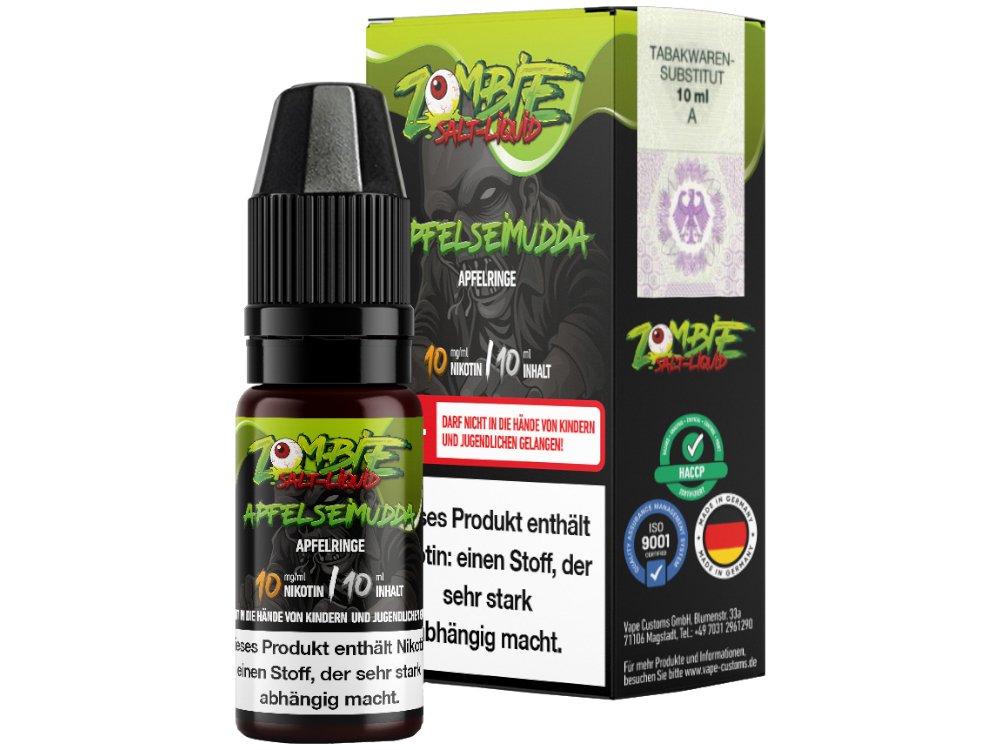 Zombie - ApfelseiMudda - 10ml Fertigliquid (Nikotinsalz) - ApfelseiMudda 1er Packung 10 mg/ml- Vapes4you