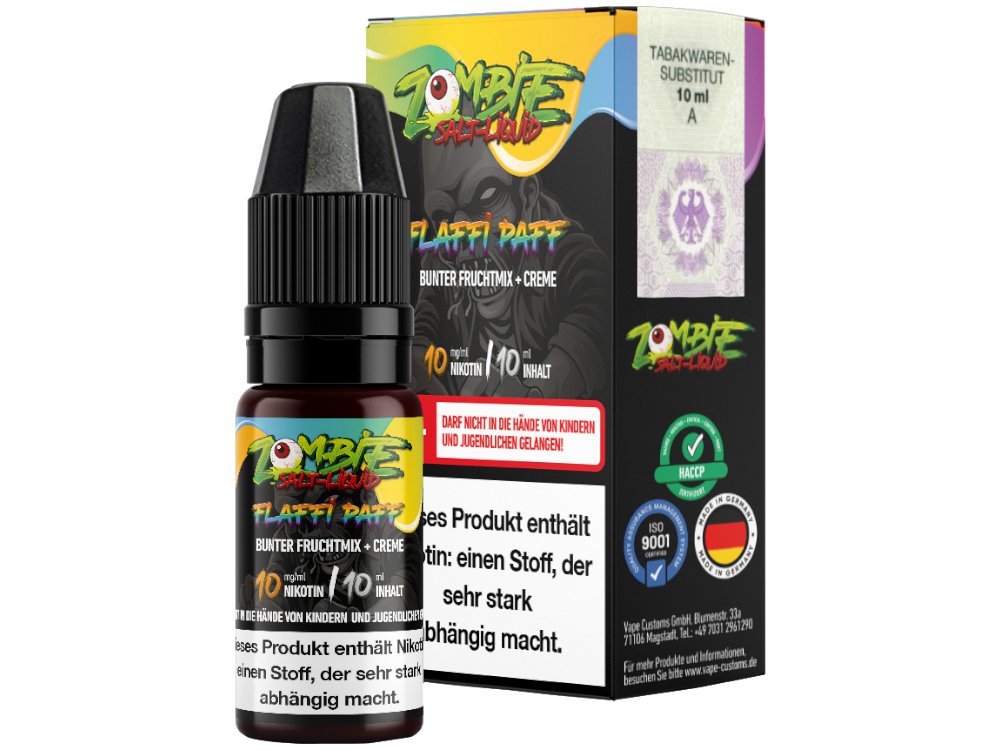 Zombie - Flaffi Paff - 10ml Fertigliquid (Nikotinsalz) - Flaffi Paff 1er Packung 10 mg/ml- Vapes4you