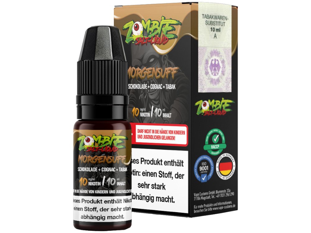 Zombie - Morgensuff - 10ml Fertigliquid (Nikotinsalz) - Morgensuff 1er Packung 10 mg/ml- Vapes4you